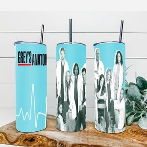 Grey's Anatomy 20 oz Skinny Inspired Tumblers. Grey's Anatomy template Abstract